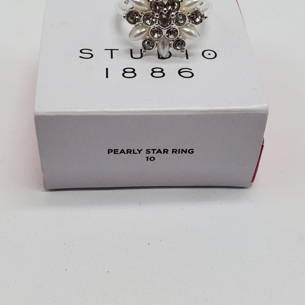 Studio Silver Pearly Star Ring